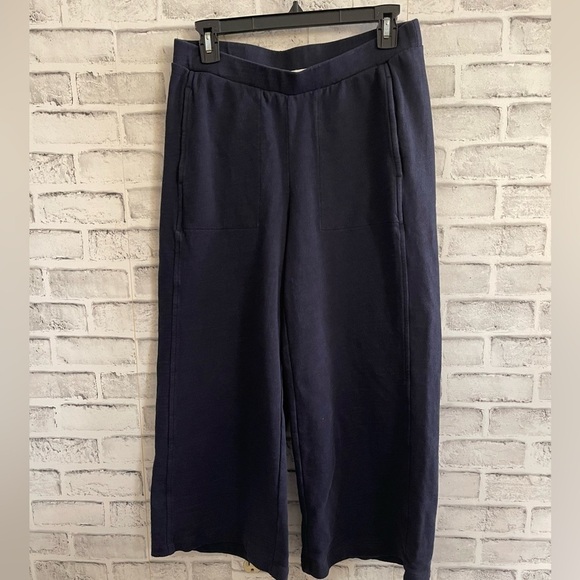 J. Jill Pants - Women’s J.Jill Pure Jill 100% cotton navy full leg cropped pants, Size Small
